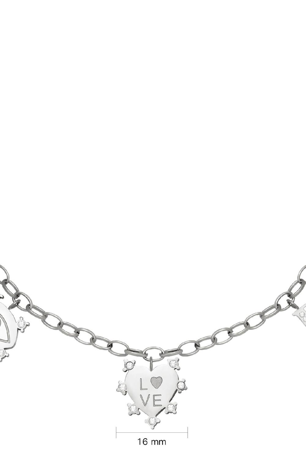 Collier Eye-Love-You Chunky Argenté Acier Inoxydable Image4