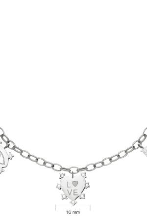 Collier Eye-Love-You Chunky Argenté Acier Inoxydable h5 Image4