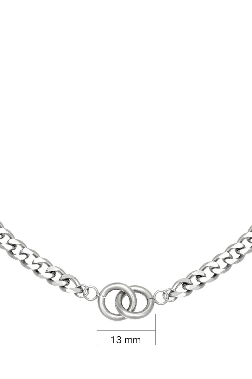 Collier Intertwined Argenté Acier Inoxydable Image4