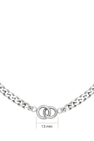 Collier Intertwined Argenté Acier Inoxydable h5 Image4