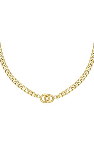 Collier Intertwined Argenté Acier Inoxydable h5 