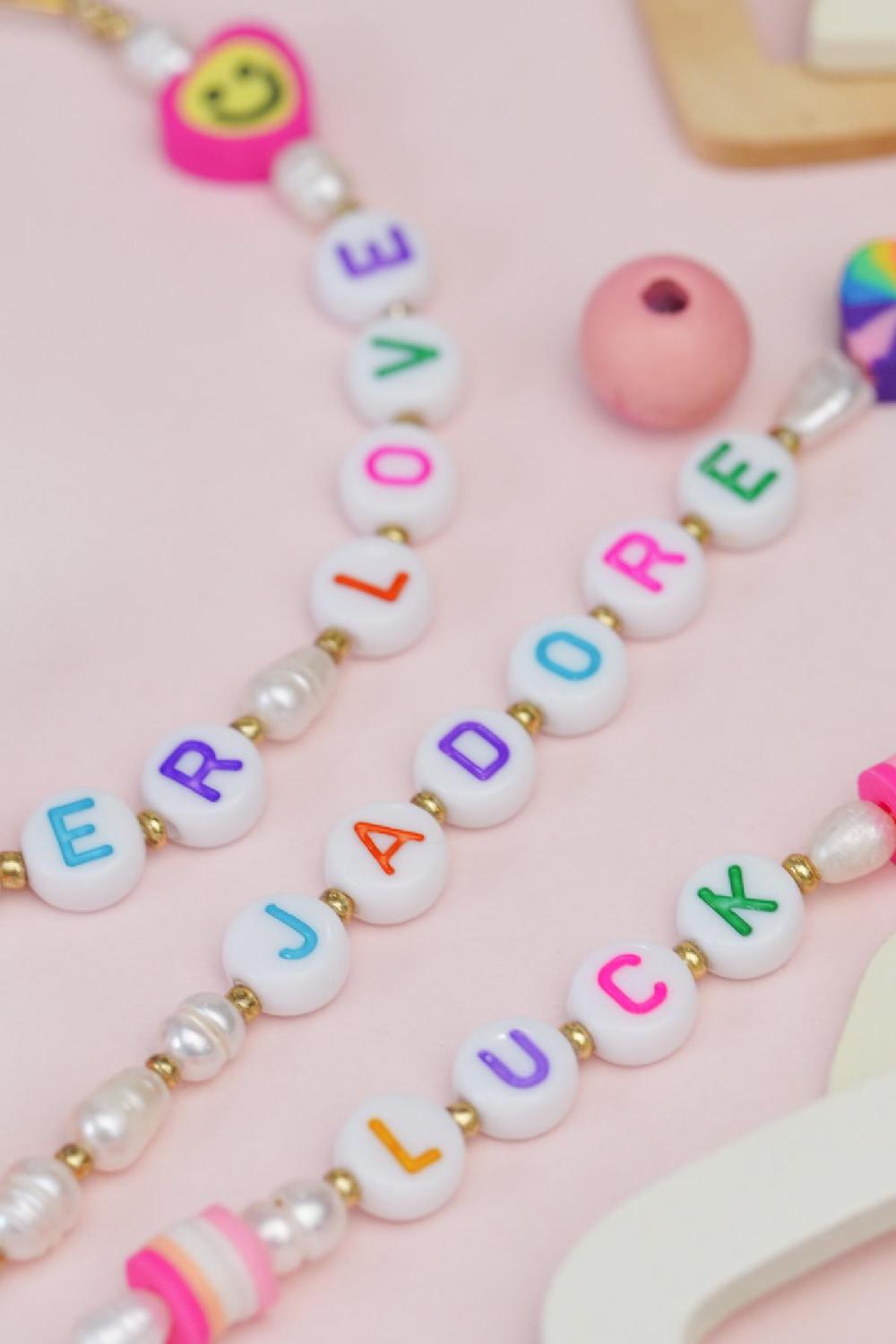 Bracelet En Acier Inoxydable Summer Love Couleur Or h5Image4