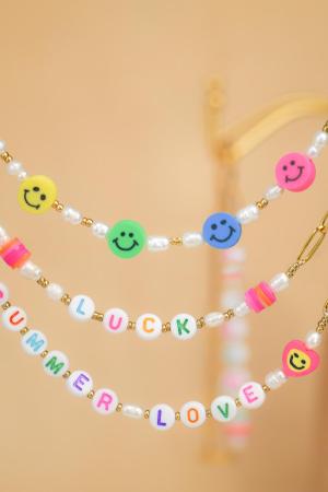 Collier En Acier Inoxydable Smilies Couleur Or h5 Image3