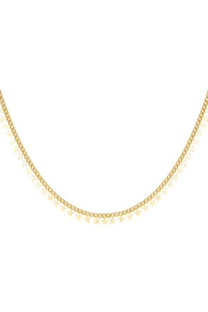 Collier Étoiles En Acier Inoxydable Couleur Or h5 