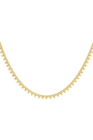 Collier En Acier Inoxydable À Pois Argenté h5 