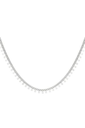 Collier En Acier Inoxydable Carrés Couleur Or h5 