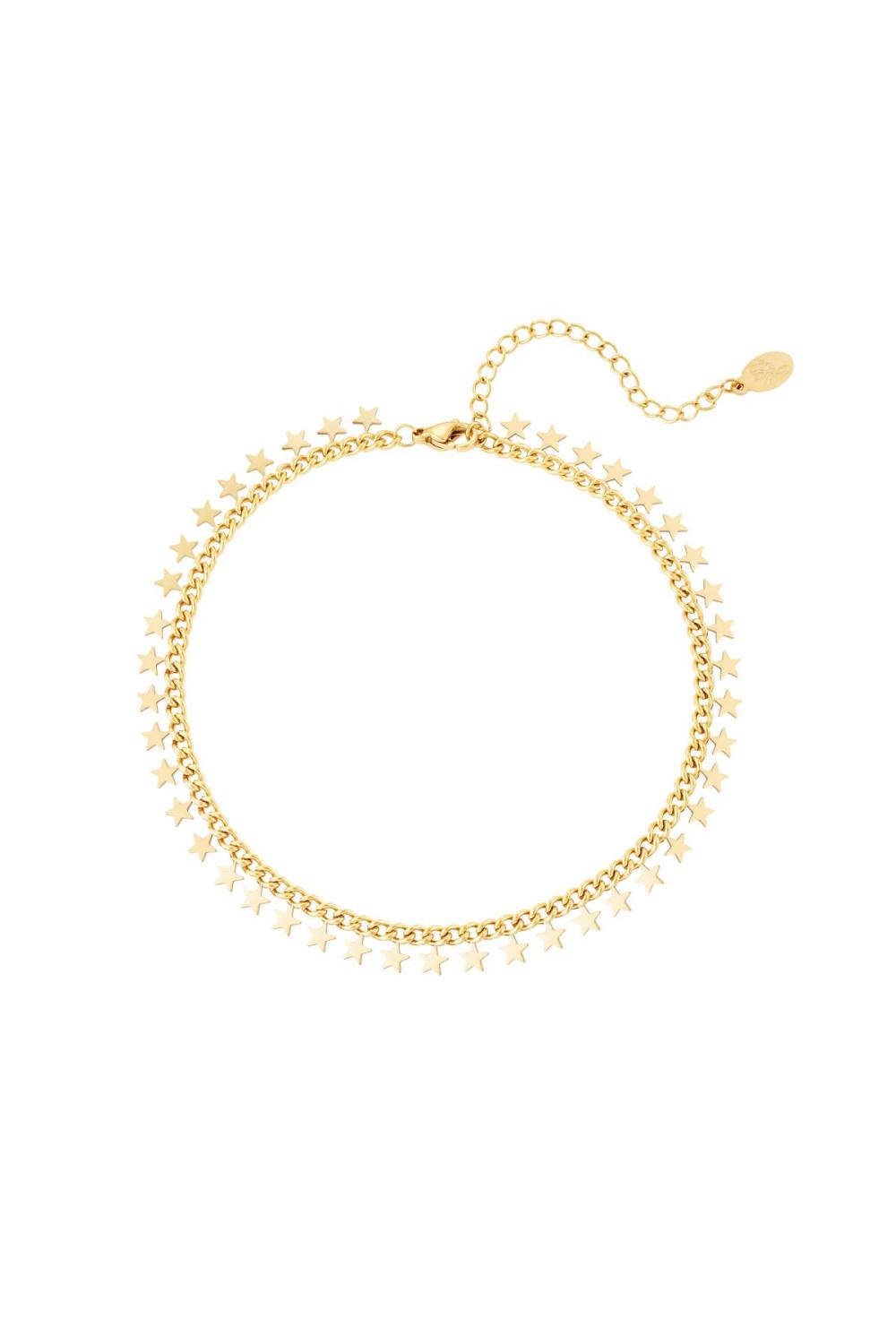 Etoiles De Cheville En Acier Inoxydable Couleur Or (Pack With Plastic Bag)