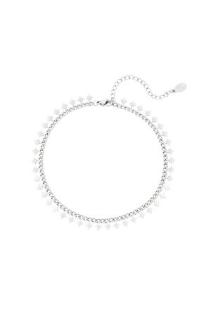Bracelet De Cheville En Acier Inoxydable Étoiles Scintillantes Argenté h5