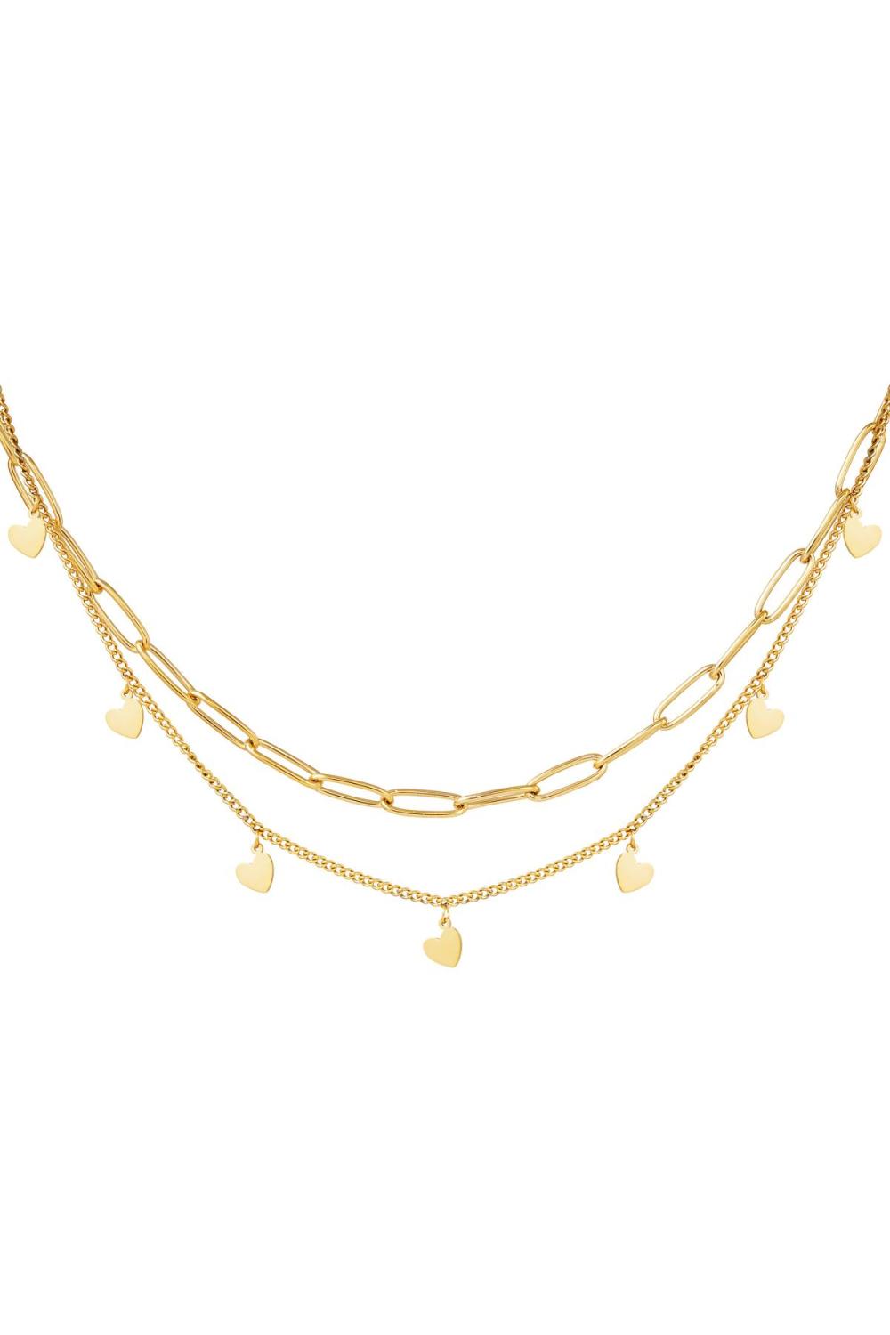 Collier Chaîne Mon Coeur Argent Argenté Acier Inoxydable