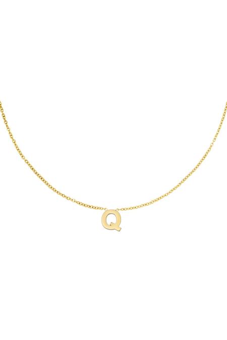 Collier En Acier Inoxydable Initiale C Couleur Or