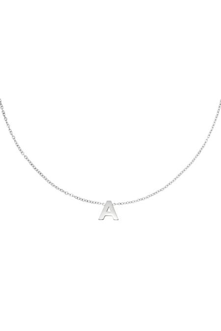Collier en acier inoxydable initiale A Argenté