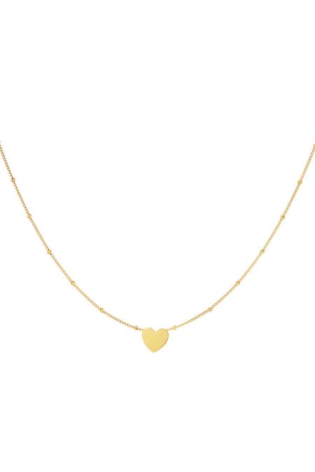 Collier coeur minimaliste Couleur or Acier inoxydable