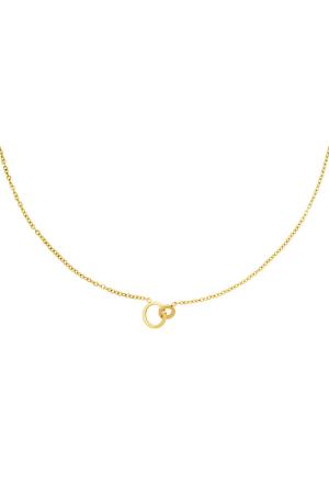 Colliers Cercles Connectés Couleur Or Acier Inoxydable h5 