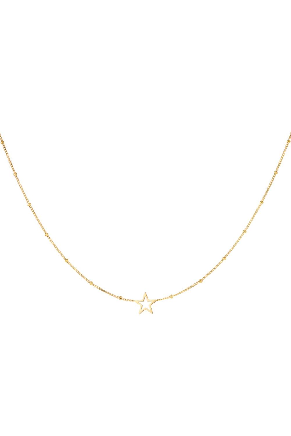 Collier Minimaliste Étoile Ouverte Argenté Acier Inoxydable
