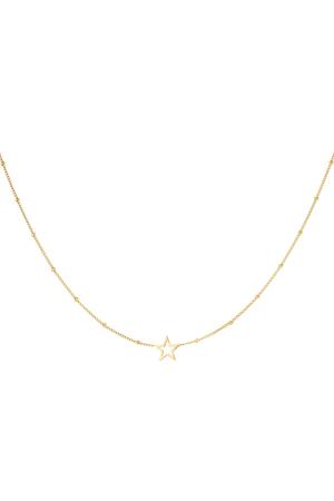 Collier Minimaliste Étoile Ouverte Argenté Acier Inoxydable h5