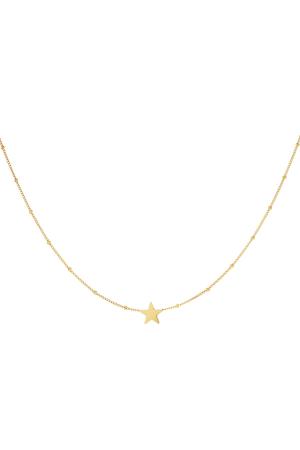 Collier Étoile En Acier Inoxydable Couleur Or h5