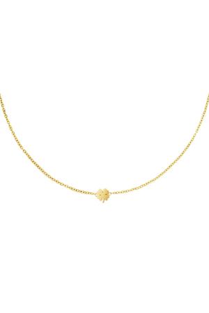 Collier En Acier Inoxydable Trèfle Couleur Or h5 