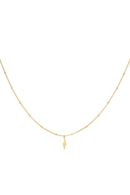 Collier éclair Couleur or Acier inoxydable