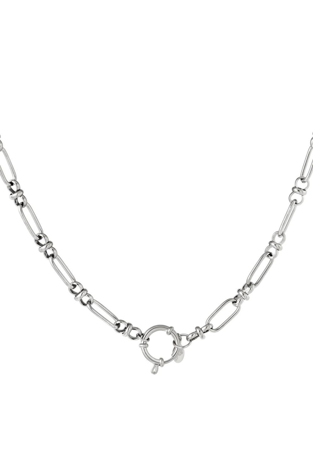 Collier Fermeture Ronde Couleur Or Acier Inoxydable 