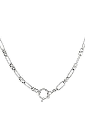 Collier Fermeture Ronde Couleur Or Acier Inoxydable h5 