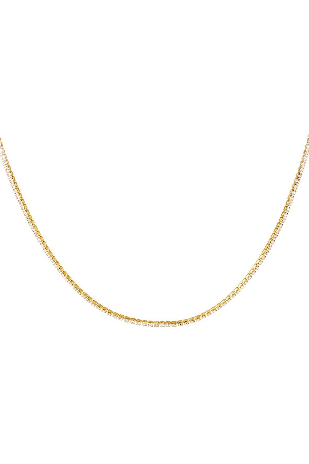 Collier Éblouissant Blanc Acier Inoxydable