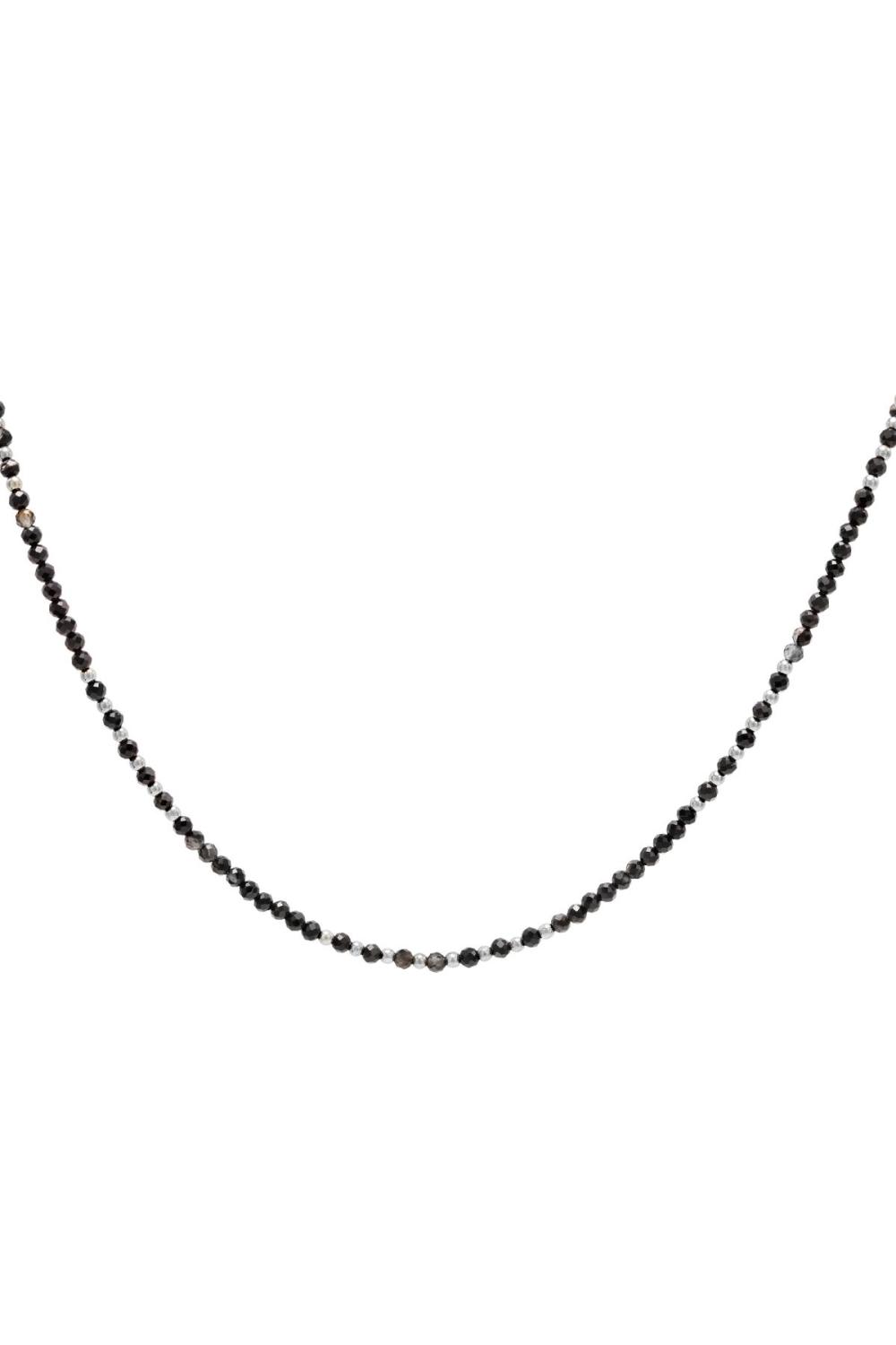 Collier Perles Colorées Argenté Agate