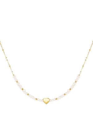Collier Jolie Perle Couleur Or Acier Inoxydable h5