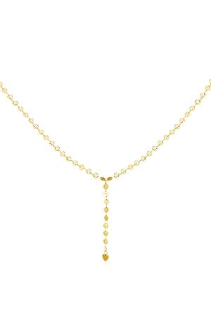 Collier Chaîne En Y En Acier Inoxydable Couleur Or h5 