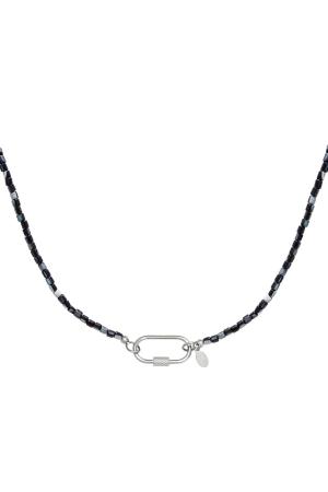 Collier Coloré Avec Fermoir Ovale Vert Acier Inoxydable h5