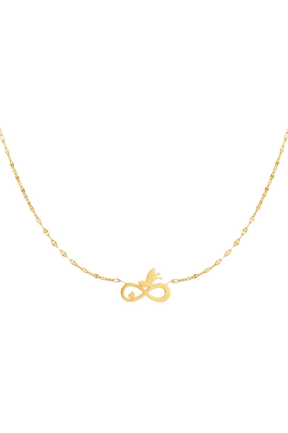Collier Infini Couleur Or Acier Inoxydable 