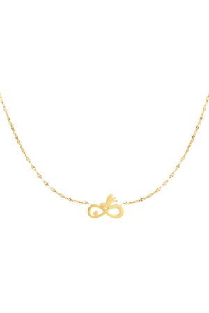 Collier Infini Couleur Or Acier Inoxydable h5 