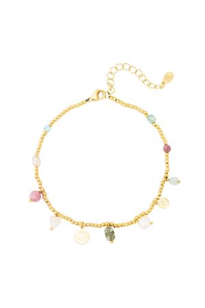 Bracelets De Cheville En Acier Inoxydable Vert & Couleur Or h5 