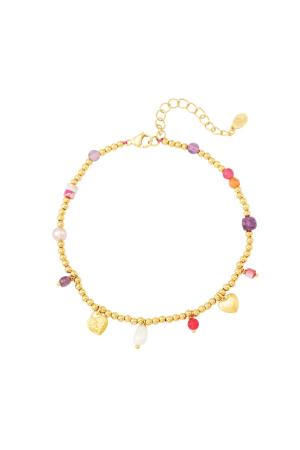 Perles De Cheville En Acier Inoxydable Couleur Or (Pack With Plastic Bag) h5