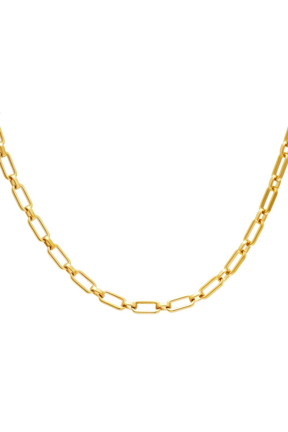 Collier Déclaration En Acier Inoxydable Couleur Or