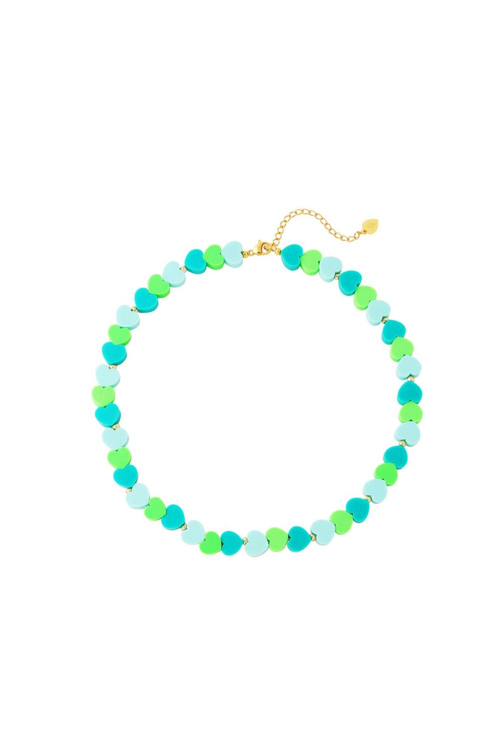 Kids - Collier Coeurs D'été - Collection Mère-Fille Vert Polymer Clay