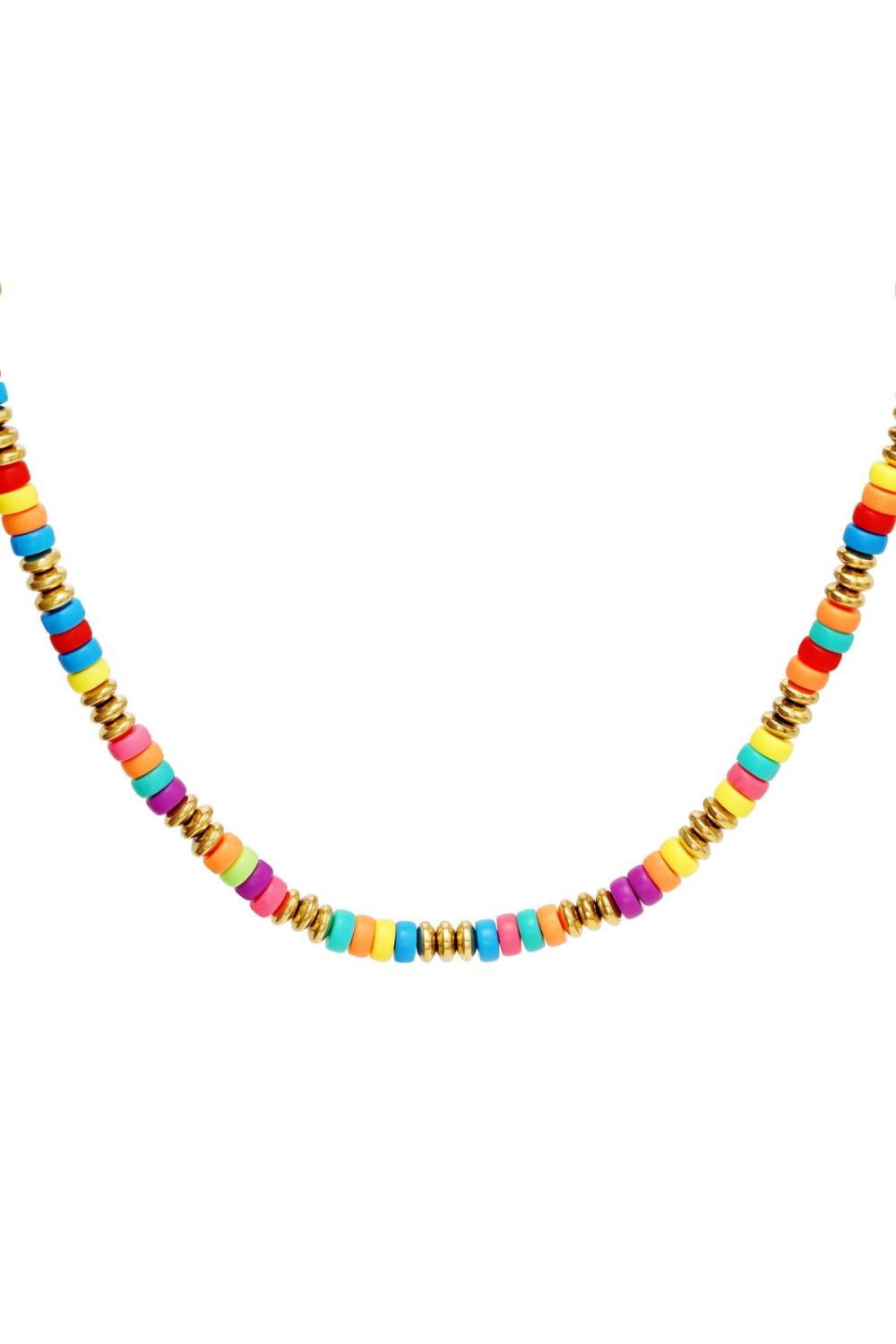Collier De Perles Colorées Multicouleur Polymer Clay 