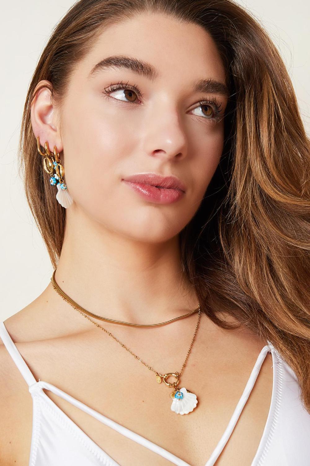 Collier Avec Breloque Coquillage - Collection Plage Argenté Acier Inoxydable h5Image3