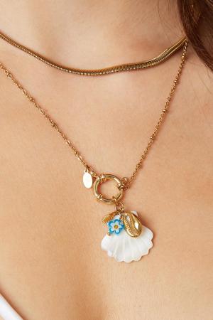 Collier Avec Breloque Coquillage - Collection Plage Argenté Acier Inoxydable h5 Image4
