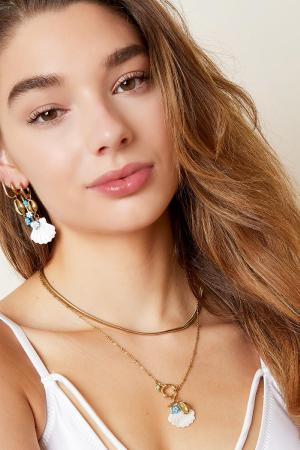 Collier Avec Breloque Coquillage - Collection Plage Argenté Acier Inoxydable h5 Image2