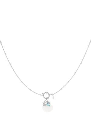 Collier Avec Breloque Coquillage - Collection Plage Argenté Acier Inoxydable h5