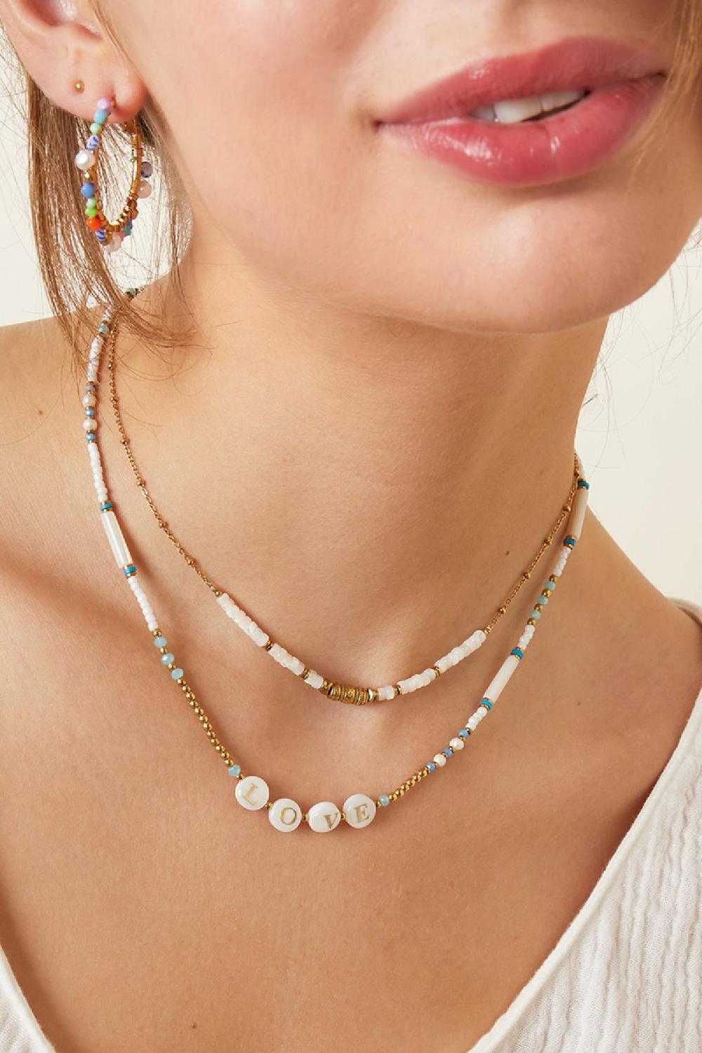 Collier Love - Collection Plage Couleur Or Acier Inoxydable Image3