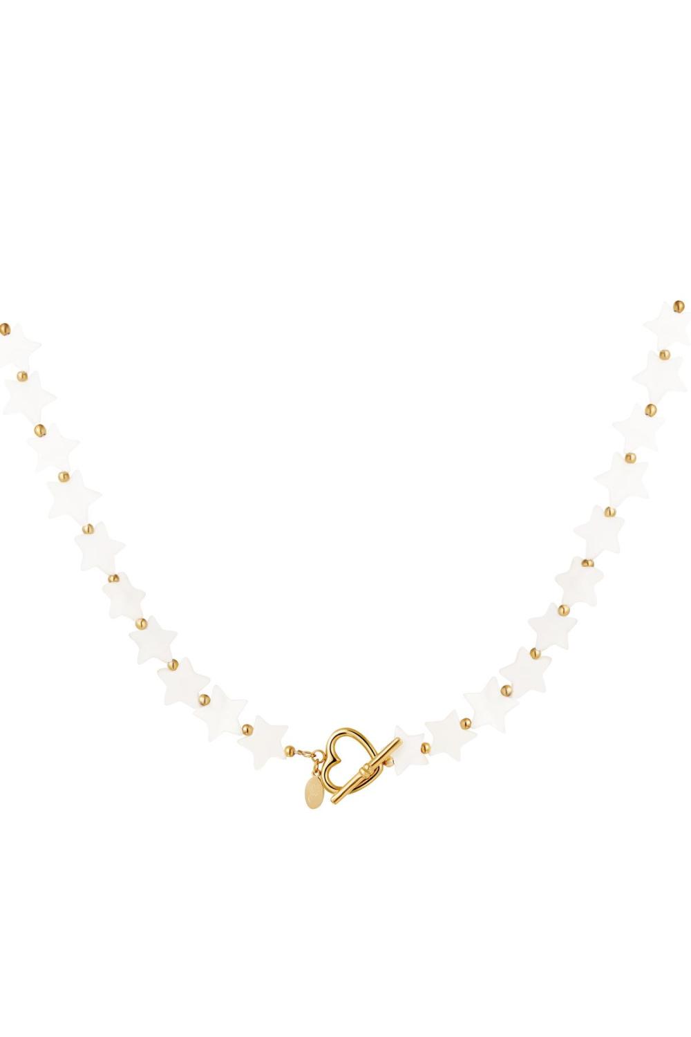 Collier Coquillages Étoiles - Collection Plage Couleur Or Blanc Coquilles