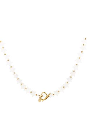 Collier Coquillages Étoiles - Collection Plage Couleur Or Blanc Coquilles h5