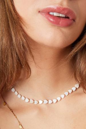 Collier Coeur - Collection Plage Couleur Or Blanc Coquilles h5 Image2