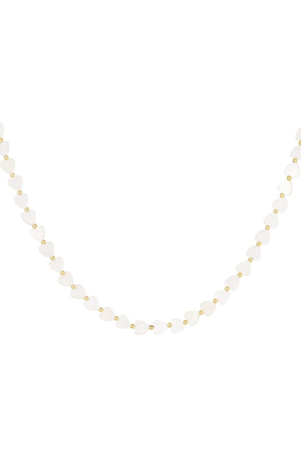 Collier Coeur - Collection Plage Couleur Or Blanc Coquilles 