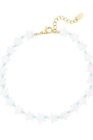 Bracelet De Cheville Nuit Étoilée - Collection Plage Blanc Coquilles h5 Image3