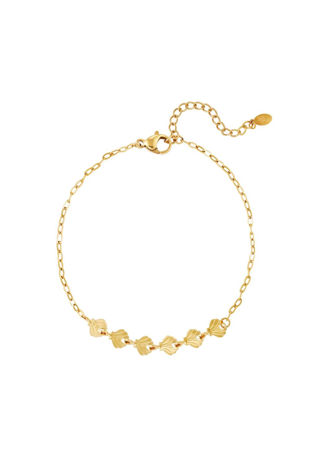 Bracelet De Cheville Coquillage - Collection Plage Couleur Or Acier Inoxydable
