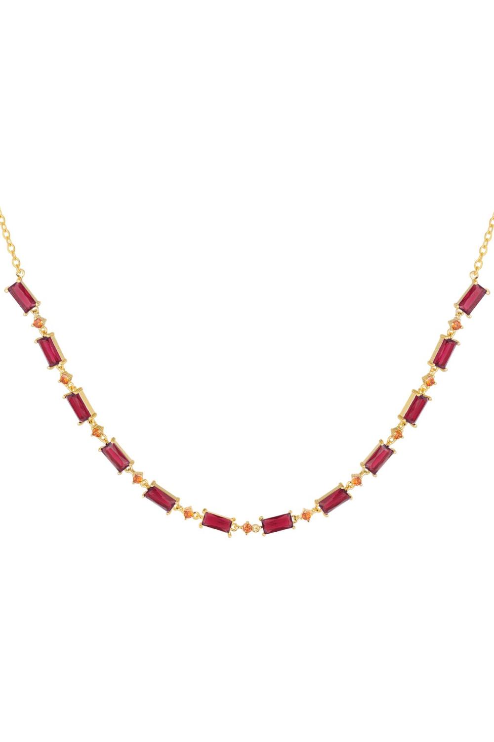 Collier Pierres De Couleur - Collection Sparkle Fuchsia Cuivré 