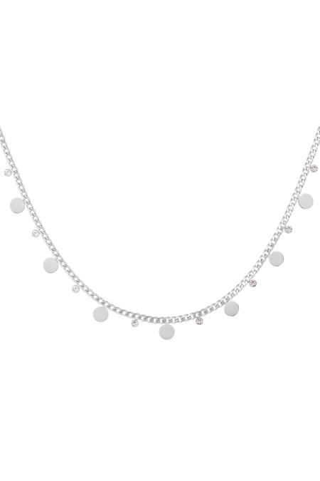Collier avec cricels et strass Argenté Acier inoxydable