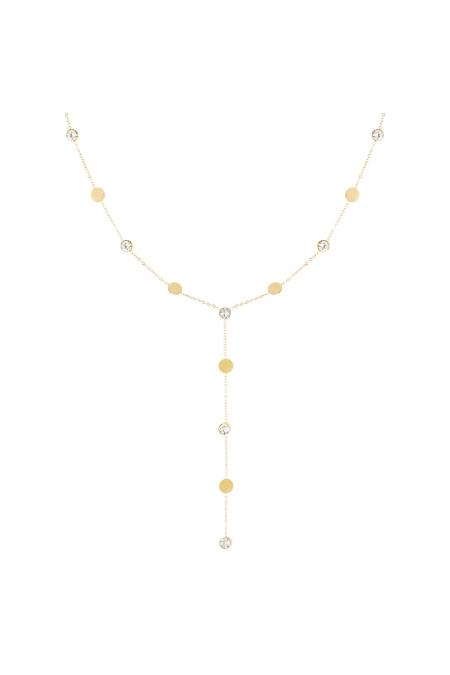 Sautoir strass Couleur or Acier inoxydable